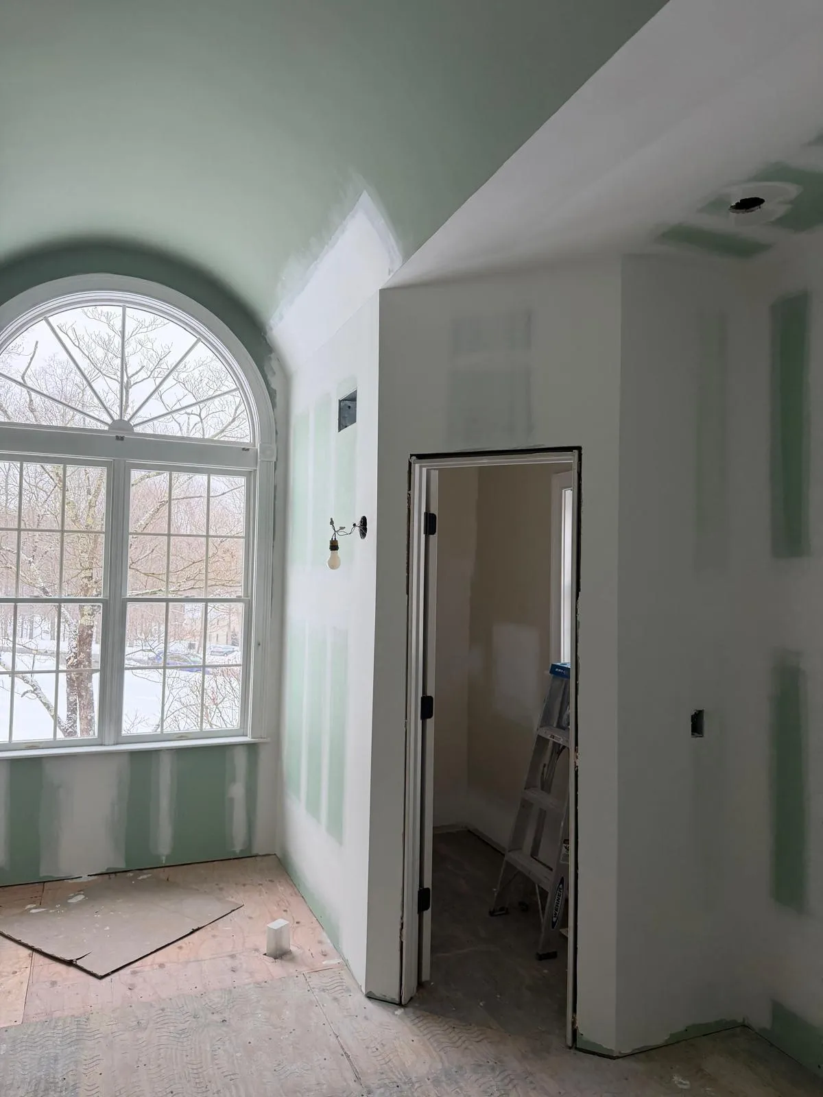 Drywall repair project in New York