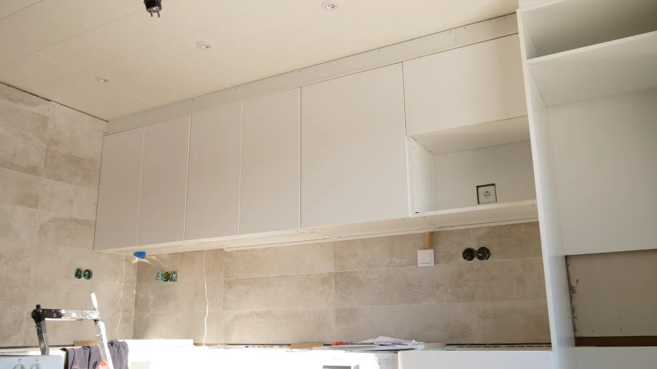 White cabinet painting in New York