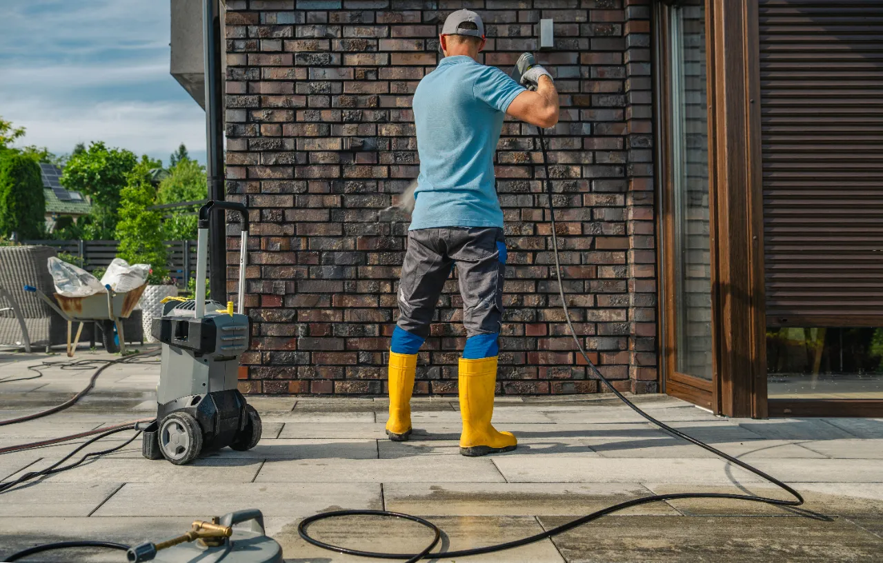 Exterior wall cleaning